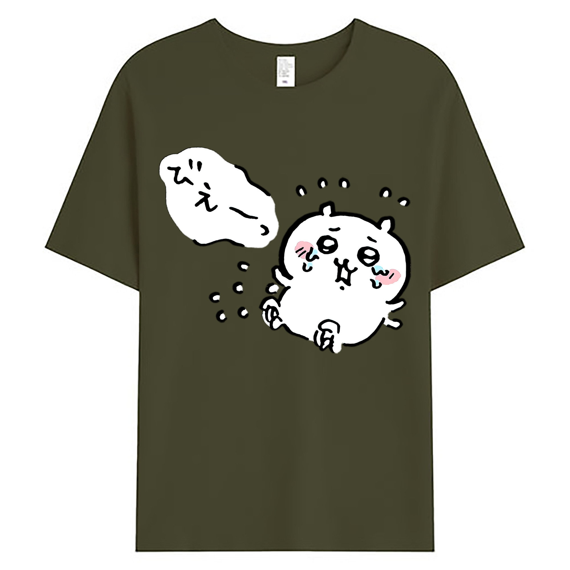 （画像用） ちいかわ ちいかわ Chii-kawa chiikawa 綿100％ メンズ半袖Tシャツ｜肌触りやわらか＆通気性